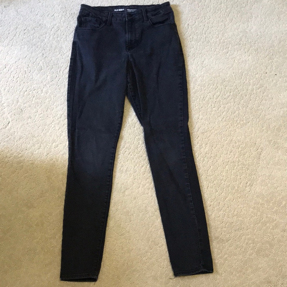 Black High Rise Rockstar Old Navy Denim Jeans